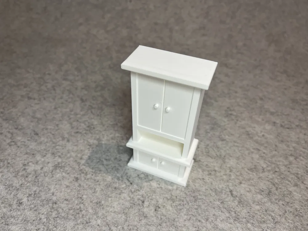 Dollhouse shelf cabinet for miniature house - Free 3D Print Model ...