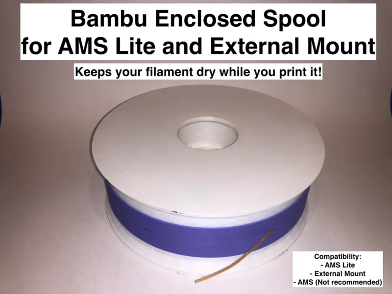 Bambu Enclosed Spool: Dry Any Filament Anywhere!