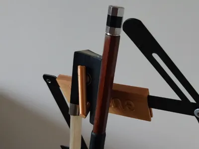 Simple Music stand bow holder