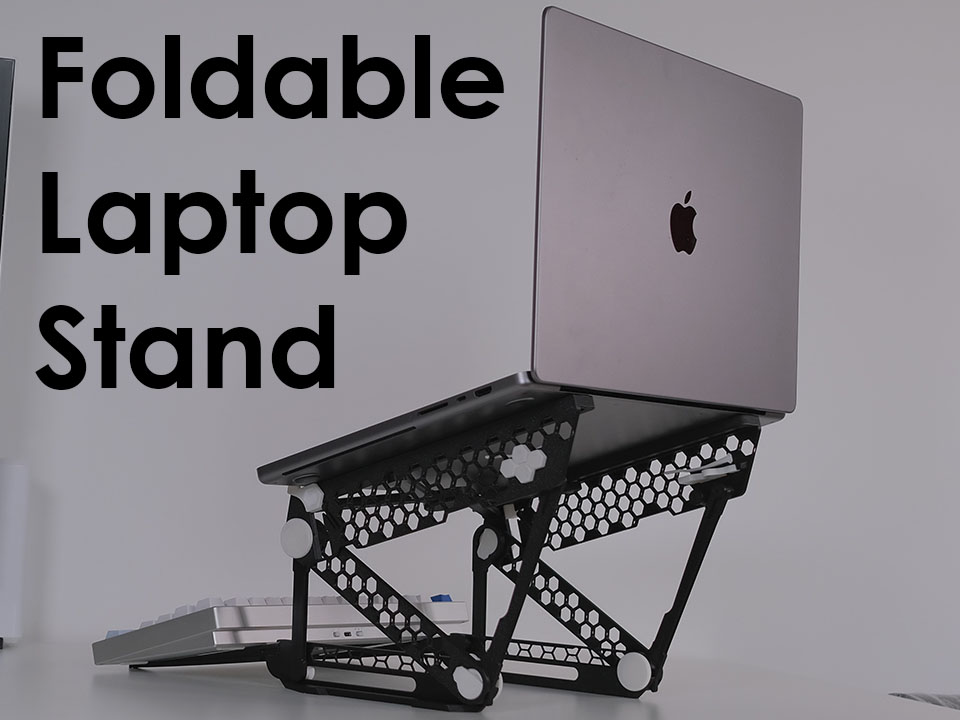 Foldable laptop & keyboard stand