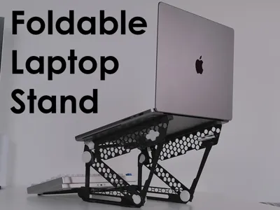 Compact Laptop Stand – Foldable & Retractable Tray
