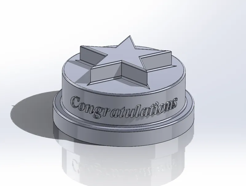 Award Trophy Desk Ornament Congratulations
