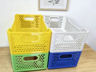 可堆叠式收纳筐【蜂窝镂空节省材料】Stackable storage baskets