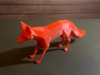 Sculpture renard low poly — photo 2