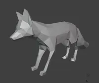 Sculpture renard low poly — photo 3