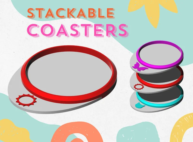 S.C. - Stackable Coasters - Sun