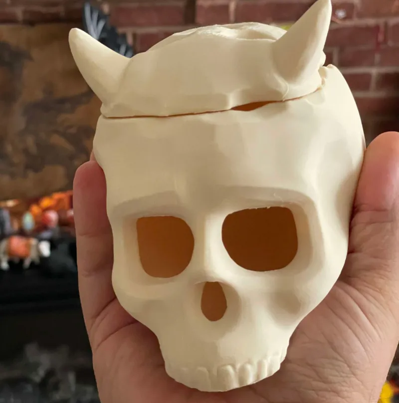 Demon skull candy bowl