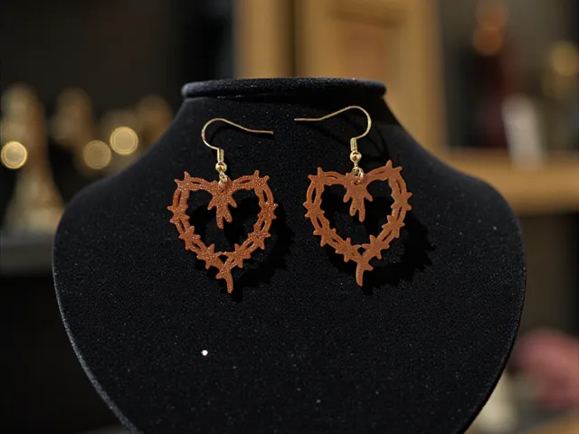Barbed heart earrings
