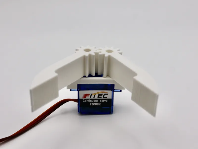 Robot Claw for FS90R Servo Motor (Wider Grippers)