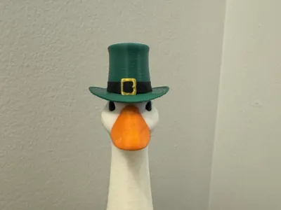 Leprechaun top hat for desk goose