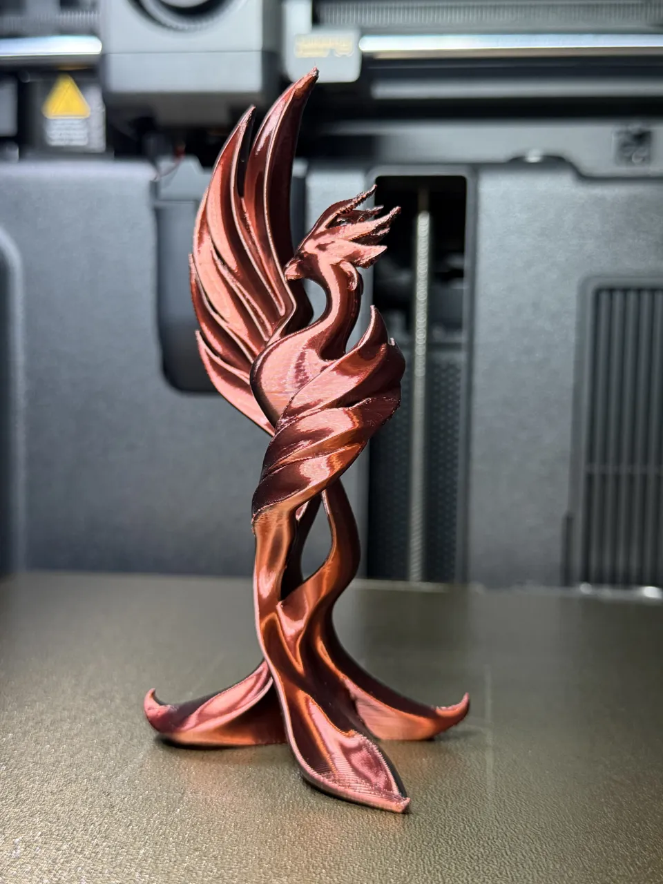 Phoenix Rising – Elegant Silk Firebird Sculpture view 4