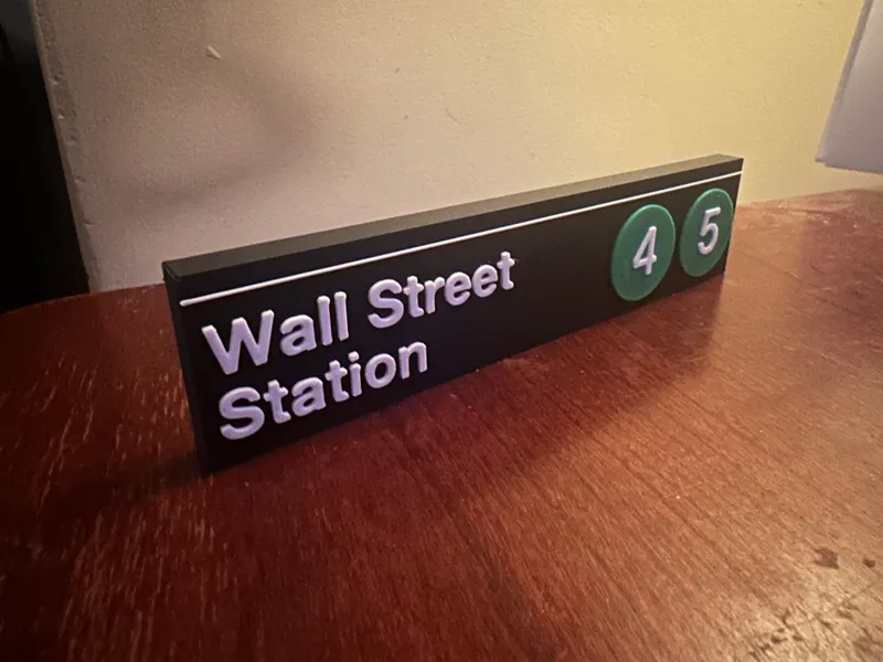 New York City Subway Wall Street Station 4-5