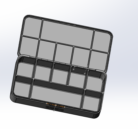 Miniatura 8 do modelo 3D 小零件收纳盒（薄盖款免支撑免组装免五金一体打印）