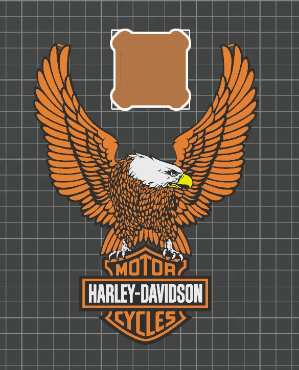 Harley Davidson Eagle - Free 3D Print Model - MakerWorld