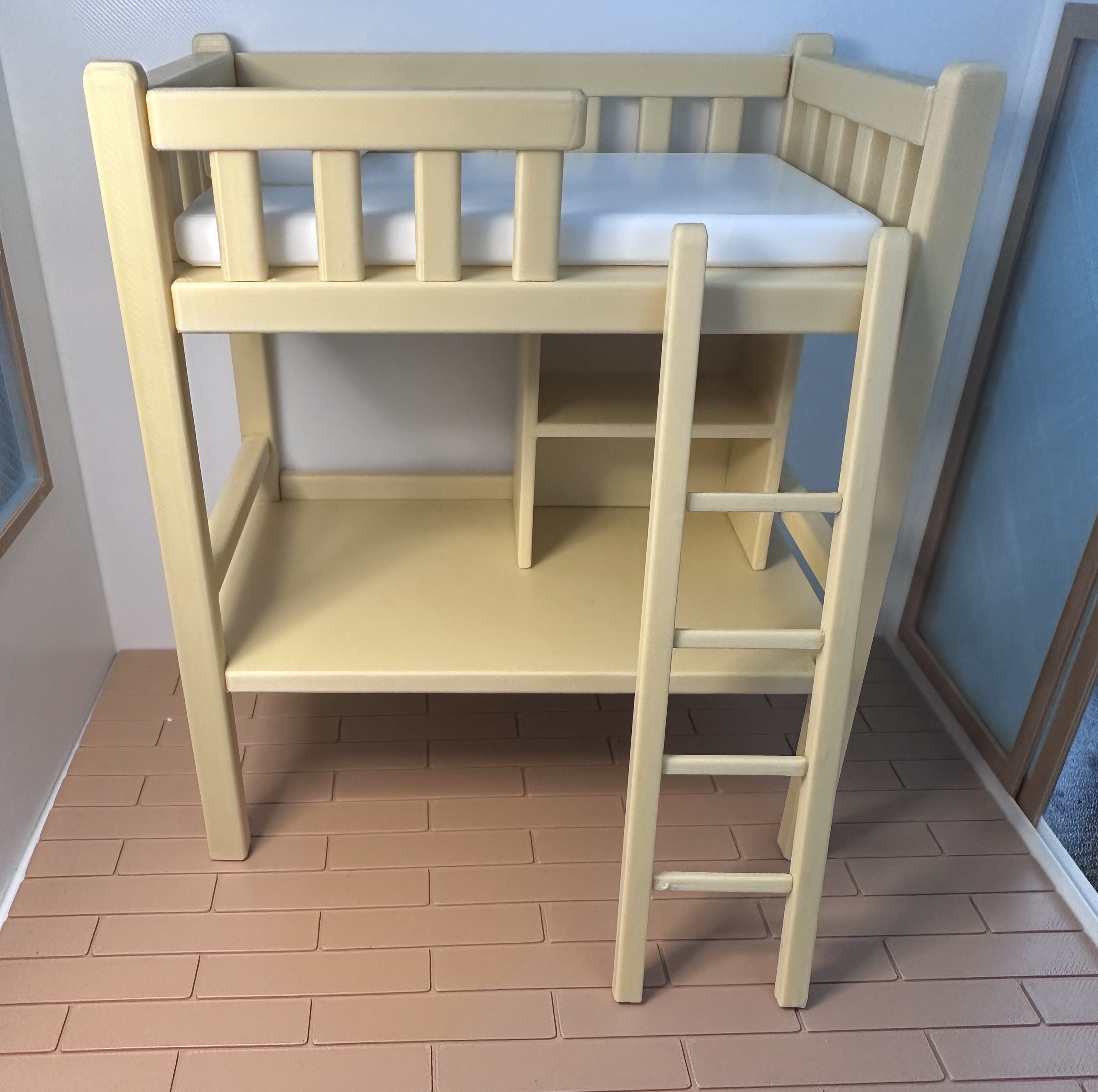 Miniatura 2 do modelo 3D 1:18 微缩上床下桌｜软萌微缩家具｜适配10cm潮玩造景