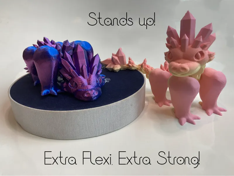 X-strong X-flex cute crystal dragon that stands up