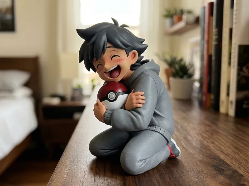 Goh Pokémon Champion Desk Sitter Anime Figure