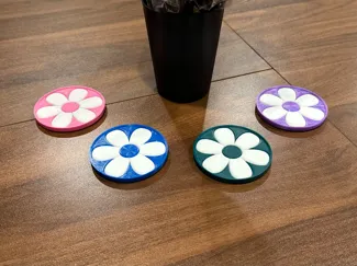 Stackable Daisy Flower Coasters