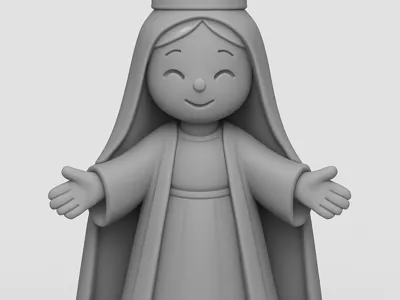 Our Lady 4-color grayscale keychain