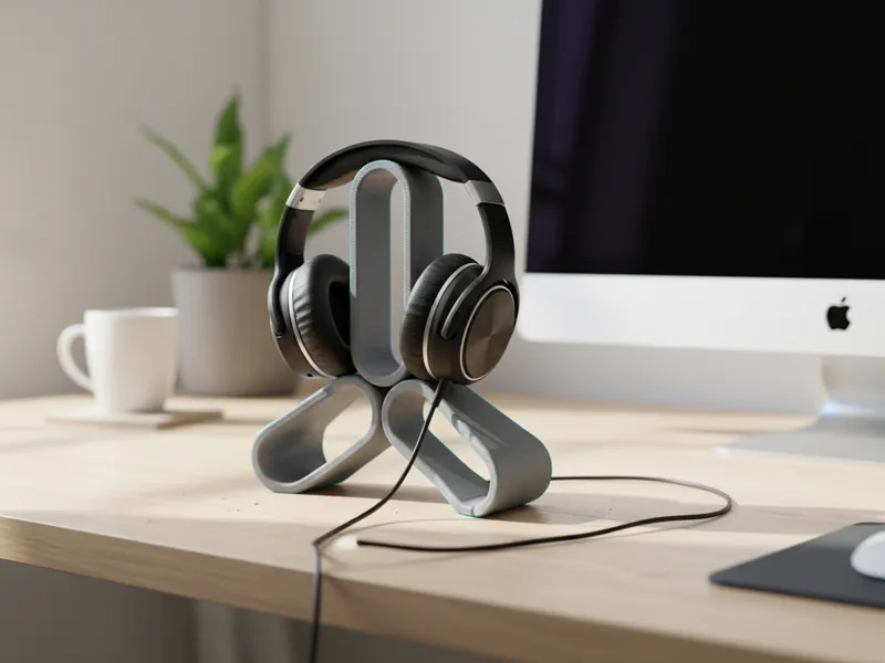 Artistic Headphone Stand –No Hardware Required)
