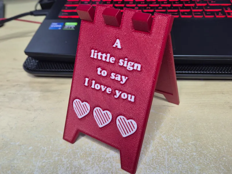 A little sign to say 'I love you'