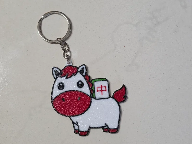 Chinese New Year Horse keychain Win Prize Now