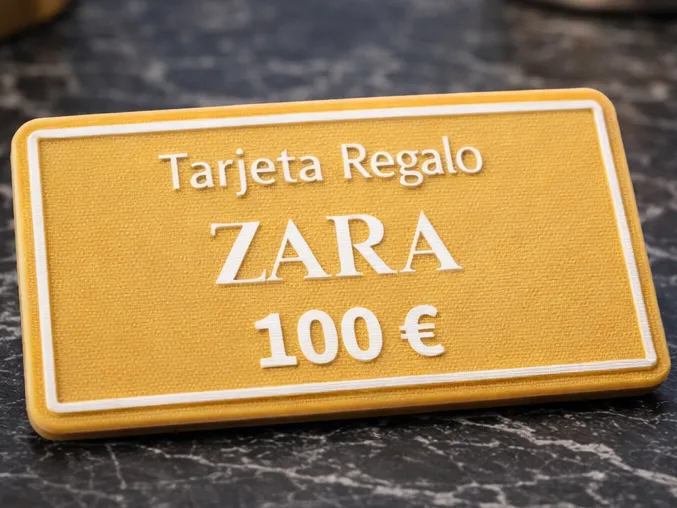 Zara gift card worth €100 CUSTOMIZABLE.