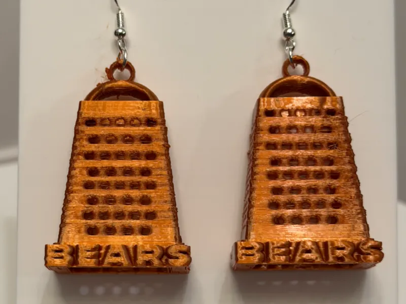 Chicago Bears Cheese Grater Earrings