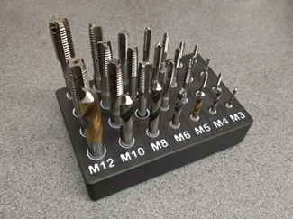 Metric Tap holder M3-M12 (Gridfinity)