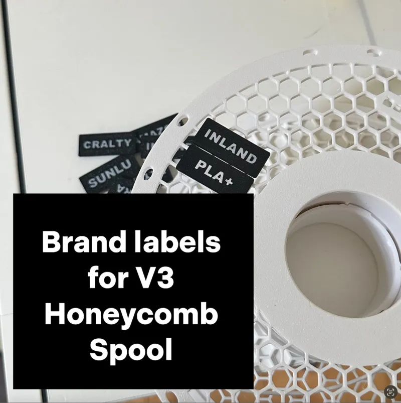 Brand Label for V3 honeycomb spool