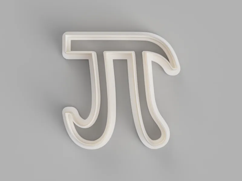 Pi Cookie Cutter - Print In Place 