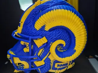 La Rams Display Helmet