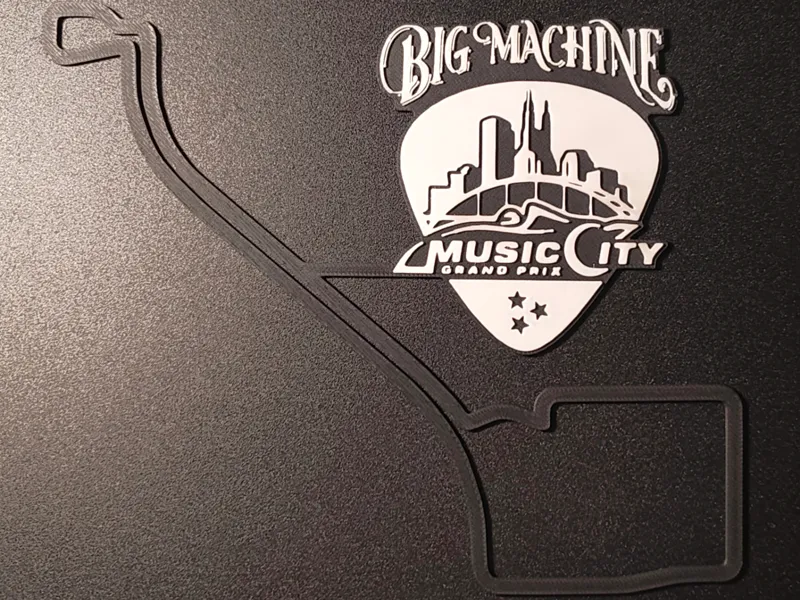 Nashville Street Circuit Track Map Wall Art