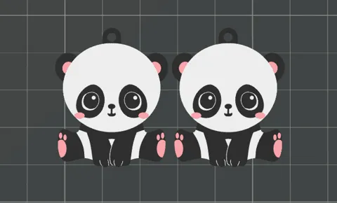 Panda Earrings view 3