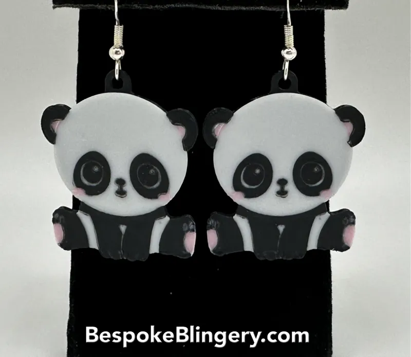Panda Earrings