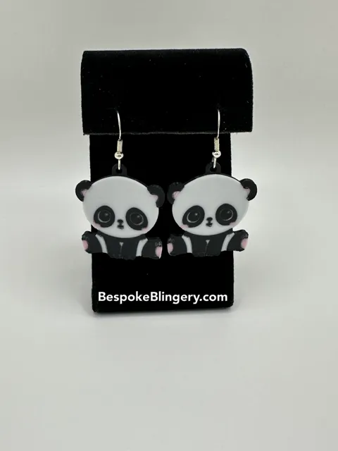 Panda Earrings view 2
