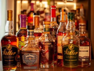 Bourbon Whiskey Bottle Rating Tags 1-5 Stars