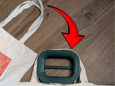 Tote bag handle loop - carry it like a normal bag!