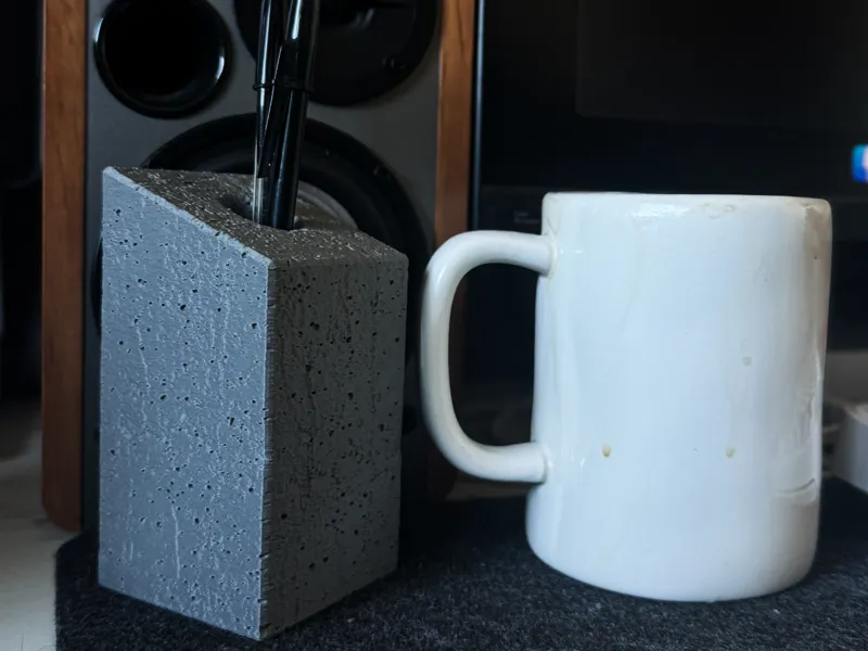 Concrete Block - Pen Holder - Two Sizes