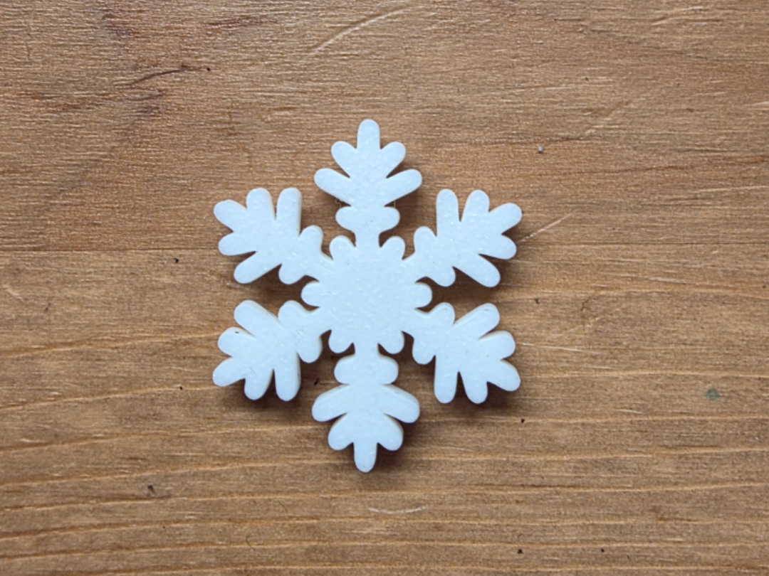 Snowflake pushbike spoke clip