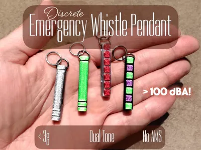 Discrete Emergency Whistle Pendant