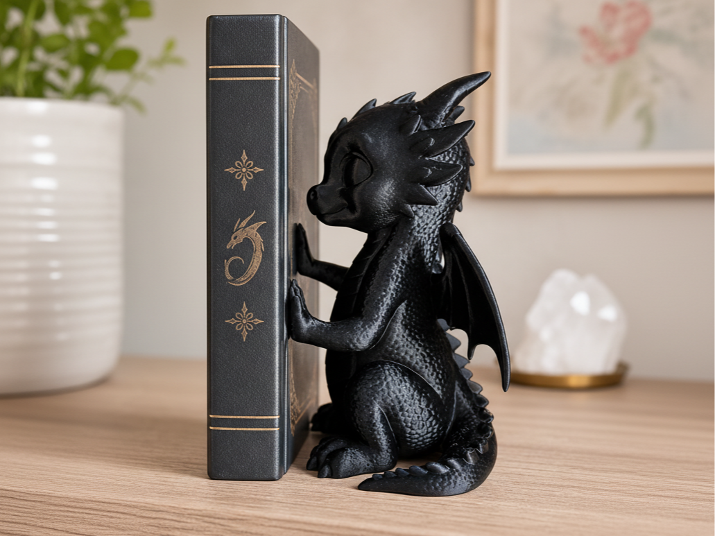 Baby Dragon Book Holder - Decorative Book Nook