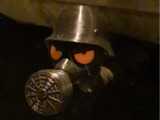gas mask funny eyes