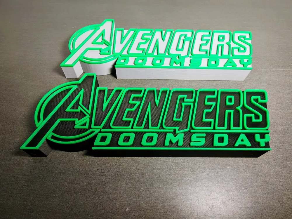 Freestanding Avengers Doomsday Sign Logo - Free 3D Print Model - MakerWorld
