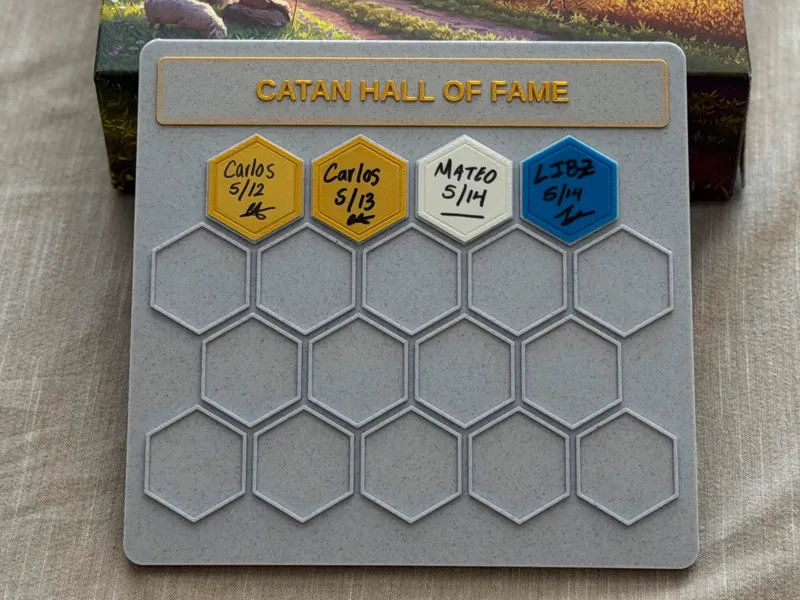 Catan Hall of Fame Plaque