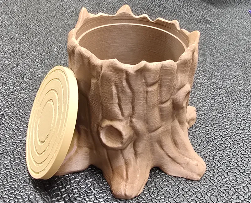 Tree Stump Container - Base and Lid