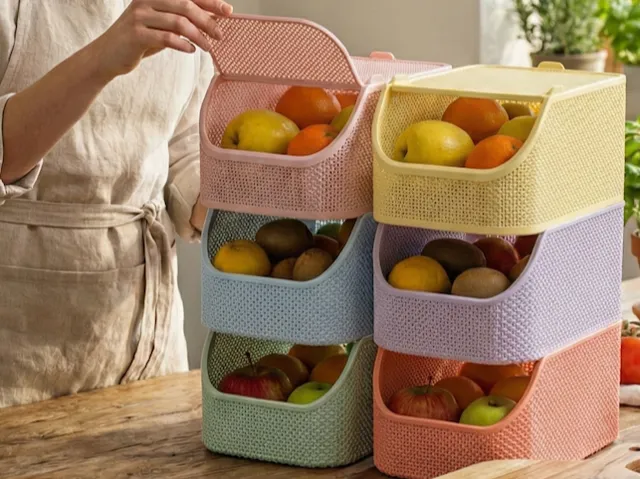 Modular Mesh Kitchen Bin Fruit & Veggie Organizer