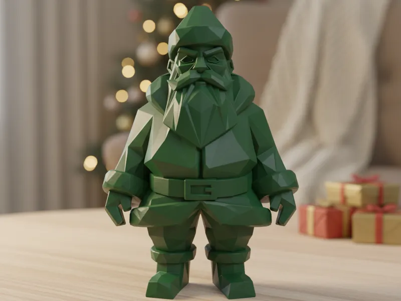 Geometric Santa Claus - Christmas Figure Decor