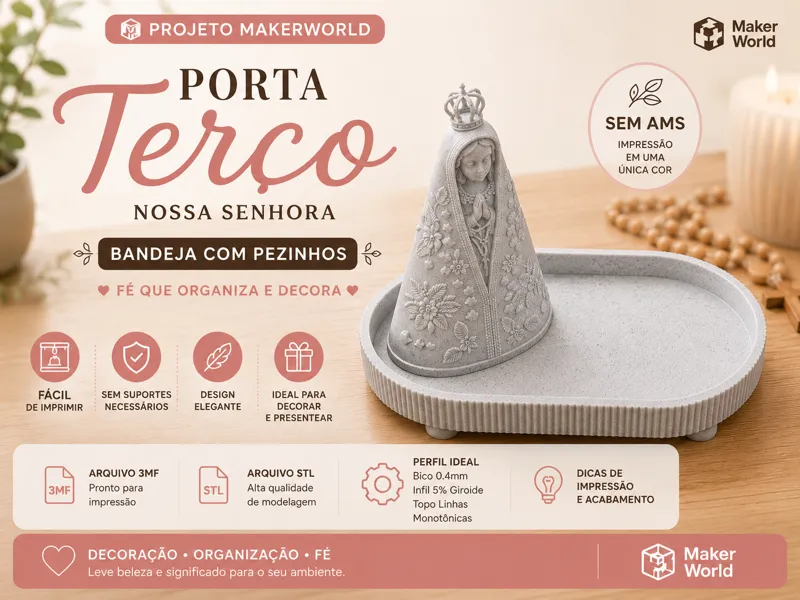 Porta terço Nossa Senhora Aparecida