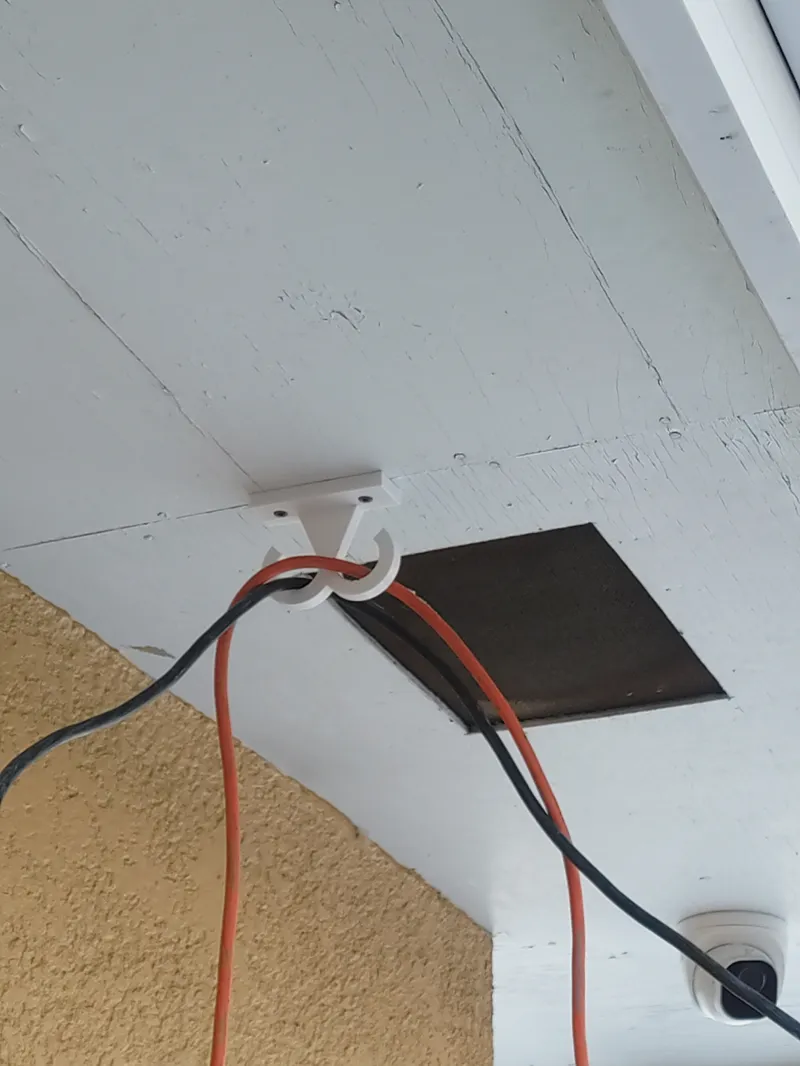 Soffit Mounted Extension Cord Hooks